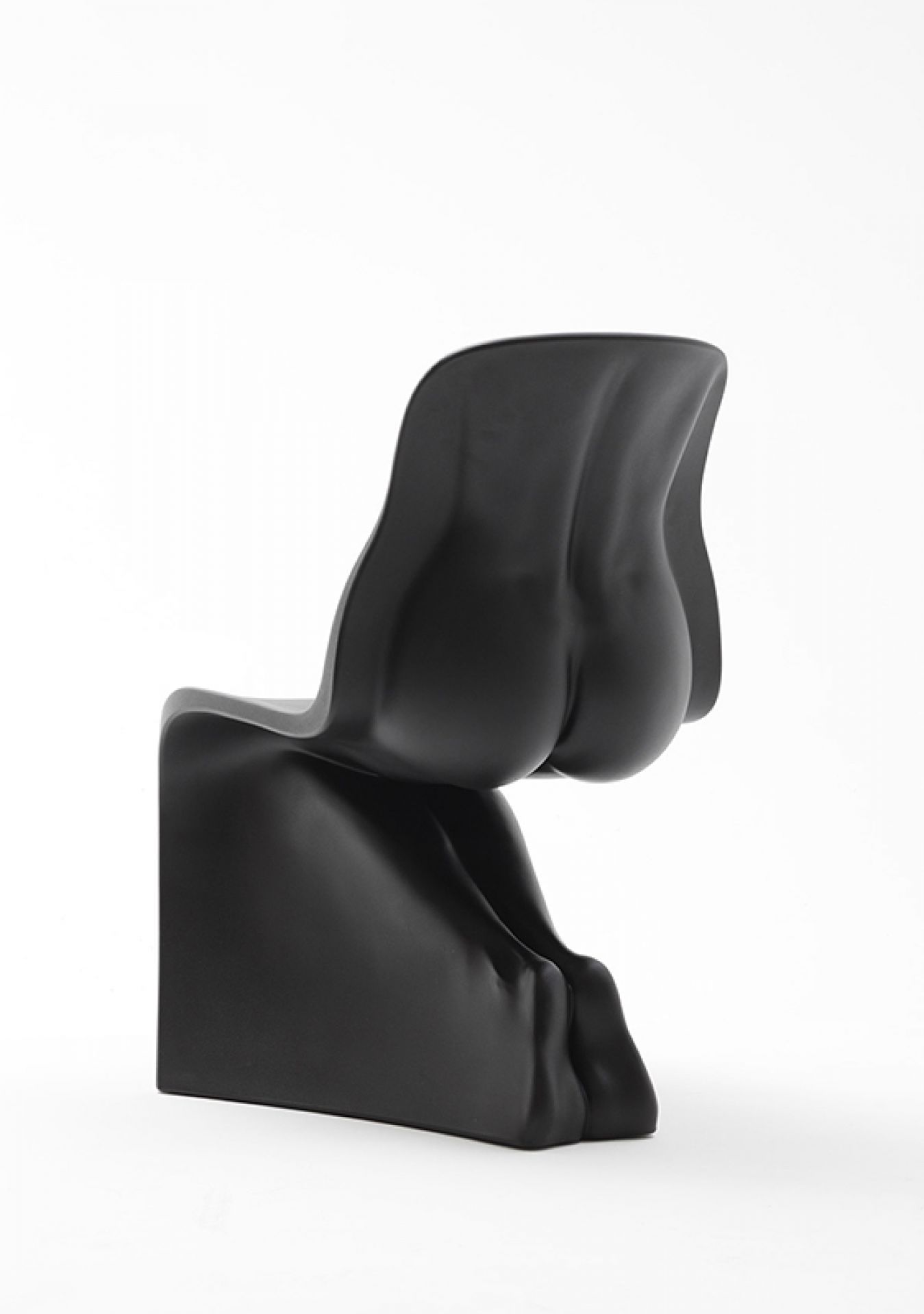 Her Opaca chair BLACK MATT Casamania Horm SINGLE PIECE